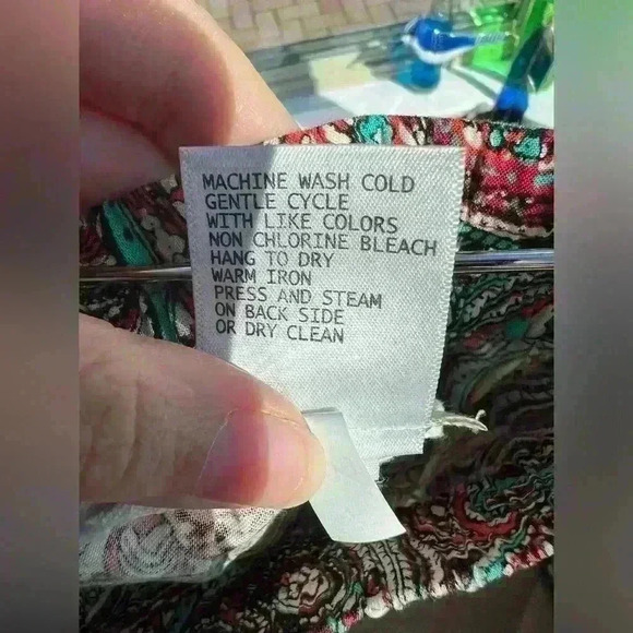 Saint Tropez West Womens Red Paisley Boho Euro Summer Coastal Maxi Skirt Small - Picture 6 of 7